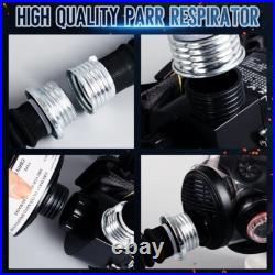 PAPR Respirator System Gas Mask Portable Electric Powered Air Purifying, Black