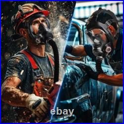 PAPR Respirator System Gas Mask Portable Electric Powered Air Purifying, NEW