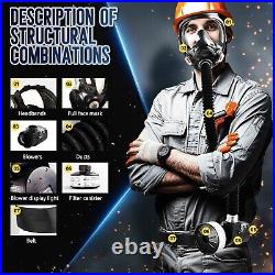 PAPR Respirator System Gas Mask Portable Electric Powered Air Purifying for R