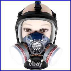 PD-100 Smoke Black Full Face Respirator Tinted Gas Mask with Organic Vapor and
