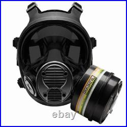 PS NB 100 Black Lens Gas Mask Full Face Respirator with 40mm NB1 Defense Filter