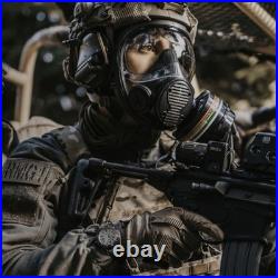 PS NB 100 Black Lens Gas Mask Full Face Respirator with 40mm NB1 Defense Filter