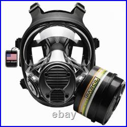Parcil Safety NB-100 Gas Mask Full Face Respirator with 40mm NB1 Defense Filter