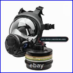 Parcil Safety NB-100 Gas Mask Full Face Respirator with 40mm NB1 Defense Filter