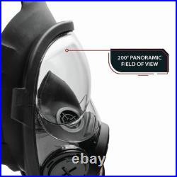 Parcil Safety NB-100 Gas Mask Full Face Respirator with 40mm NB1 Defense Filter