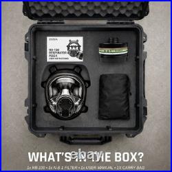 Parcil Safety NB-100 Gas Mask Full Face Respirator with 40mm NB1 Defense Filter