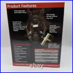 Parcil Safety NB-100 Gas Mask Full Face Respirator with 40mm NB1 Defense Filter