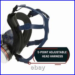 Parcil Safety PD-100 Full Face Mask Air Purifying Respirator with Two Filter PA1