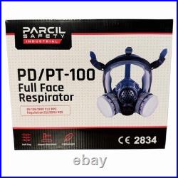 Parcil Safety PD-100 Full Face Mask Air Purifying Respirator with Two Filter PA1