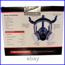 Parcil Safety PD-100 Full Face Mask Air Purifying Respirator with Two Filter PA1