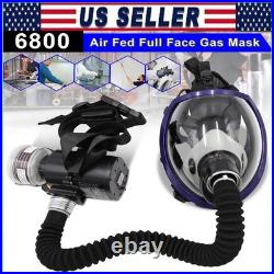 Portable Electric Full Face Gas Respirator Supplied Air Paint Spraying Chemical