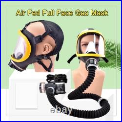 Powered Full Face Respirator Protective Mask with Air Pump for Gases Dust Paint