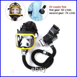 Powered Full Face Respirator Protective Mask with Air Pump for Gases Dust Paint
