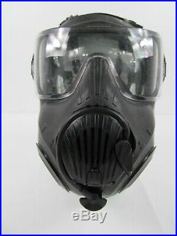 Rare British Army Ex Police Twin Port Avon C50 Black Respirator Gas Face Mask K1