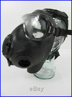 Rare British Army Ex Police Twin Port Avon C50 Black Respirator Gas Face Mask K1