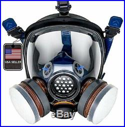 Respirator Mask Pesticide Gas Chemicals Fume Vapor n95 Full Face Breathing Tool