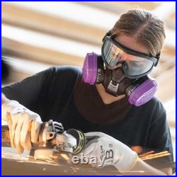 Respirator Mask with Multi-Gas/P100 Cartridge NIOSH Certified, OV/AG/HF/FM/CD/