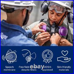Respirator Mask with Multi-Gas/P100 Cartridge NIOSH Certified, OV/AG/HF/FM/CD/