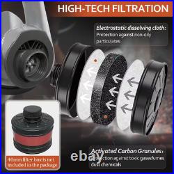 Reusable Full Face Respirator Mask, Gas Mask with 10 PCS Particulate Filter Cott