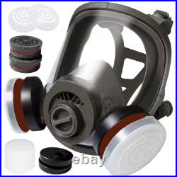 Reusable Full Face Respirator Mask, Gas Mask with 10 PCS Particulate Filter Cott