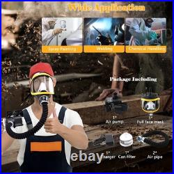 Reusable Full Face Respirator Protective Gas Mask for Painting, and Dust