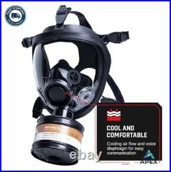 Reusable Respirator Mask 40mm Carbon Gas Filter Canister Smoke Chemical