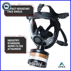 Reusable Respirator Mask 40mm Carbon Gas Filter Canister Smoke Chemical