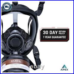 Reusable Respirator Mask 40mm Carbon Gas Filter Canister Smoke Chemical