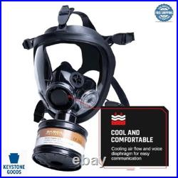 Reusable Respirator Mask 40mm Gas Filter Canister Carbon Activated Heavy Duty
