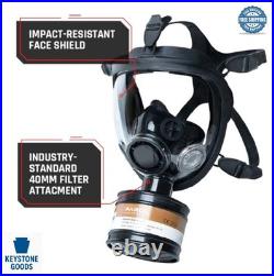 Reusable Respirator Mask 40mm Gas Filter Canister Carbon Activated Heavy Duty
