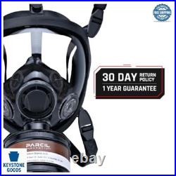 Reusable Respirator Mask 40mm Gas Filter Canister Carbon Activated Heavy Duty