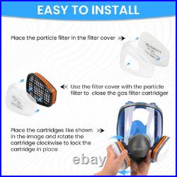 Reusable Respirator Mask with A1 & P2 Filters for Dust and Gas Protection