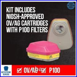 Reusable Respirator Medium NIOSH Approved P100 OV AG Cartridge Quick Latch
