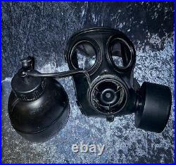 S10 Gas Mask GOOD CONDITION British Army 1989 Respirator Size 1 + Osprey Bottle