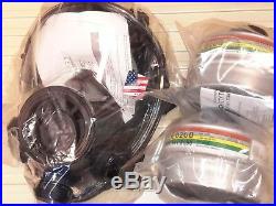 SGE 400/3 Gas Mask 2019 mfg & (2) NBC Military-Grade Filters NEW Exp 3/2024
