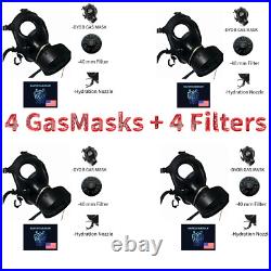 SafeGuardian 4 GAS MASK Israeli with 4 Premium 40mm FILTER Face Respirator NEW