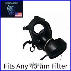 SafeGuardian 4 GAS MASK Israeli with 4 Premium 40mm FILTER Face Respirator NEW