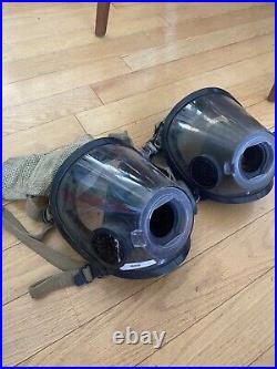 Scott AV 3000 Respirator Full Face Gas Masks Size Medium Set Of 2
