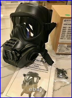Scott FRR CBRN full face Gas mask Respirator 2 filters 2028+-BEAT AVON 40mm MEDI