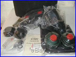Scott Gas Mask & PAPR Respirator C50 & C420 Size Adult 2 canisters and goodies