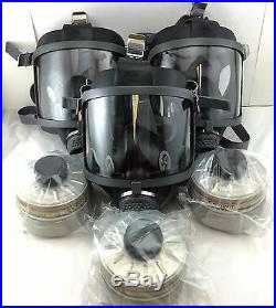 Scott/SEA Domestic Preparedness 3 Three Gas Masks with Mestel Filters Exp2022