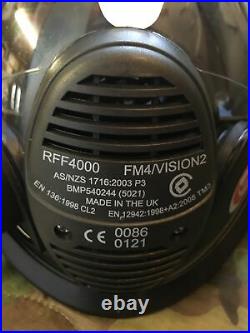 Scott Safety FM4 Vision 2 Panoramic Gas Mask Respirator Size Small EN136 CLASS 2