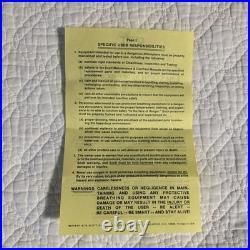 Scott Type C Supplied Air Respirator Emergency Stock Riot Gas Mask