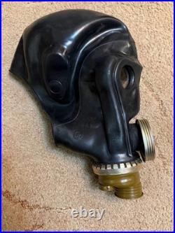 ShMS Black Gas Mask Soviet Cold War Respirator Size? 1/3- Military Collectible