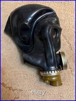 ShMS Black Gas Mask Soviet Cold War Respirator Size? 2 Military Collectible