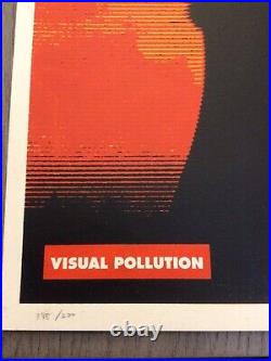 Shepard Fairey VISUAL POLLUTION GAS MASK/SMOKE STACKS 2001 Screenprint S/N