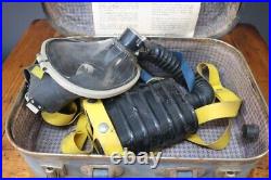 Siebe Gorman Vintage Puretha Gas Mask Respirator + Instructions Vintage 1970s