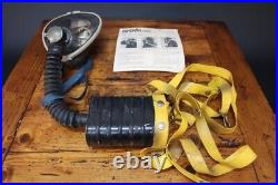 Siebe Gorman Vintage Puretha Gas Mask Respirator + Instructions Vintage 1970s