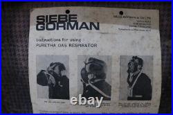 Siebe Gorman Vintage Puretha Gas Mask Respirator + Instructions Vintage 1970s