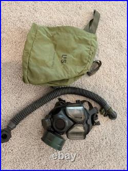 Surplus M42 Gas Mask Chemical Respirator With CVC hose And Display Filter M/L